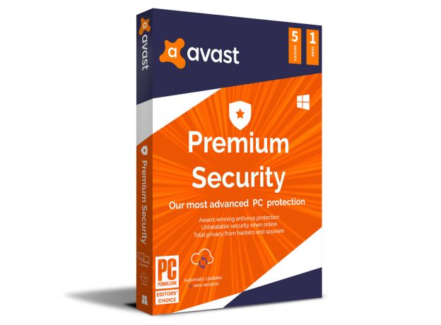Avast Premium Security 2024-2025, Runtime: 1 Year, Device: 5 Devices, image 