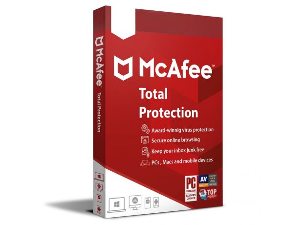 McAfee Total Protection + VPN 2024-2025, Runtime: 1 Year, Device: Unlimited Devices, image 