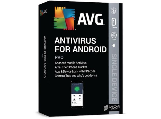 AVG AntiVirus Pro for Android 2025-2026,  Runtime: 1 Year, Device: 1 Device, image 